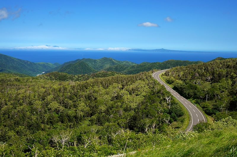 Route sur la Péninsule de Shiretoko - Hokkaido - Japon
