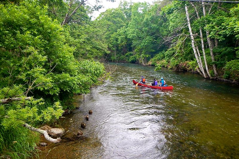 Canoë sur la rivière Kushiro - Hokkaido - Japon
