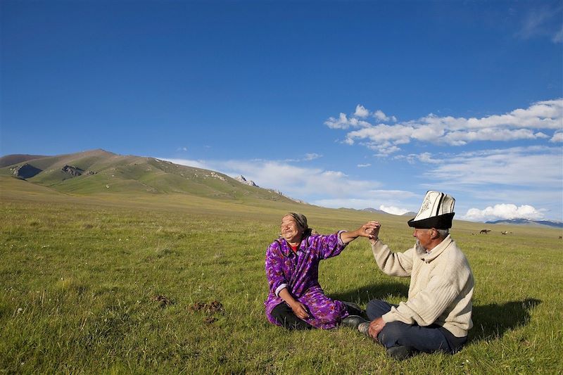 Bergers kirghizes - Réserve zoologique de Song Köl - Province de Naryn - Kirghizistan