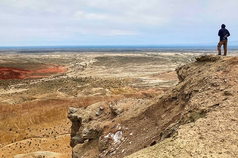 Randonneur au Parc national Altyn-Emel - Oblys d'Almaty - Kazakhstan