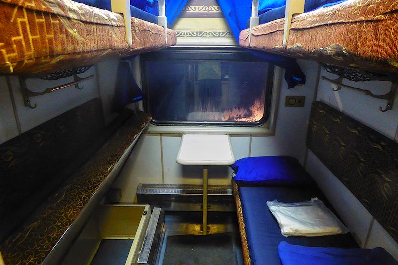 Wagon-couchette du train de nuit - Kazakhstan&nbsp;©&nbsp;Grégoire Le Mens