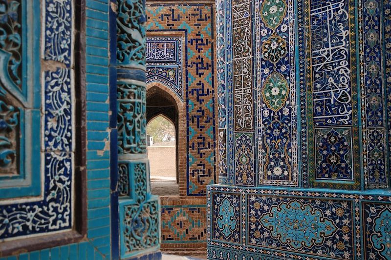 Mur en mozaïque - Ouzbekistan