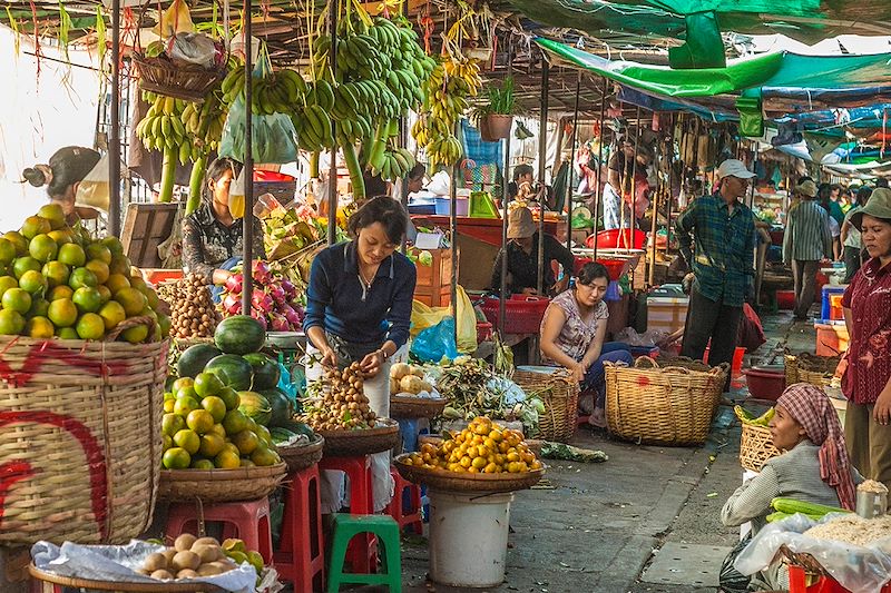 Marché central Phsar Thmey - Phnom Penh - Cambodge