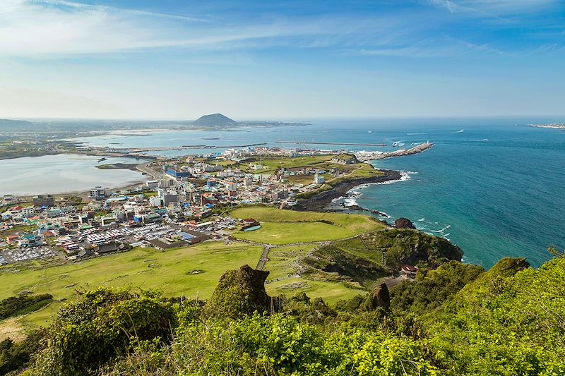 Vue sur la ville de Seongsan-ri - Corée du Sud