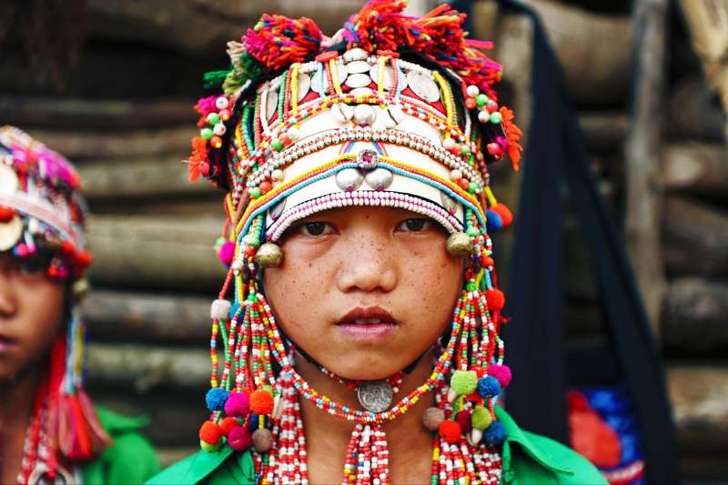 Portrait d'une enfant O'pa - Nord Laos