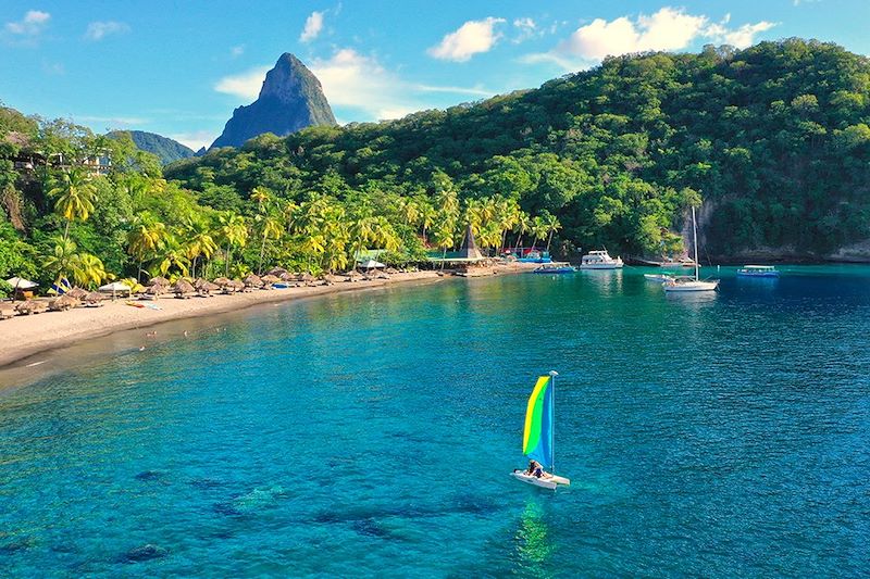 Catamaran à Anse Chastanet - Sainte-Lucie