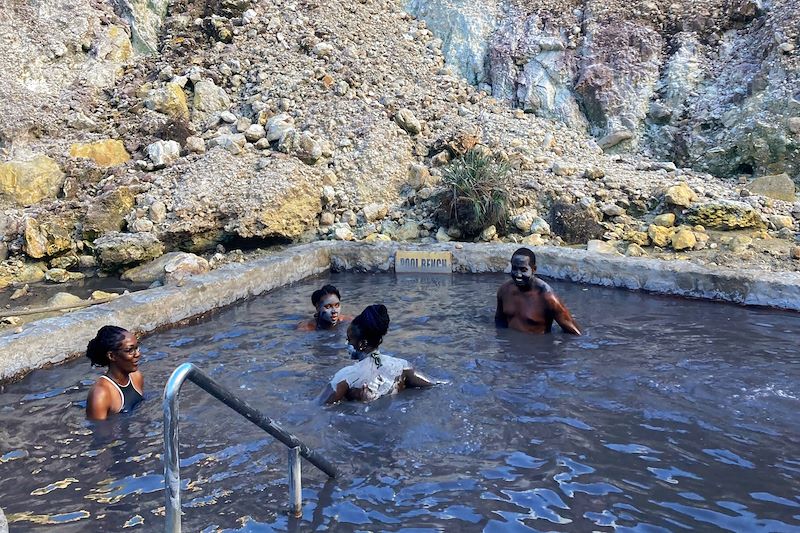 Bain de boue à Sulphur Springs - Sainte-Lucie