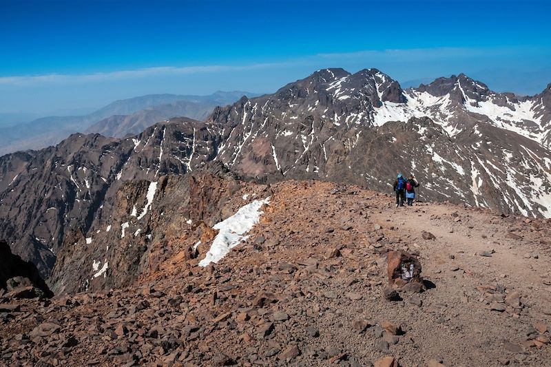 Descente du mont Toubkal - Haut Atlas - Maroc