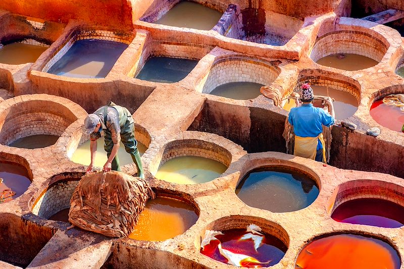 Tannerie traditionnelle de Fès - Région de Fès-Meknès - Maroc