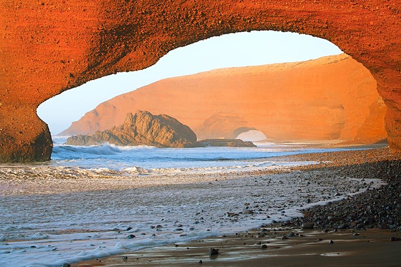 Plage de Lagzira entre Tiznit et Sidi Ifni - Région de Guelmim-Oued Noun - Maroc