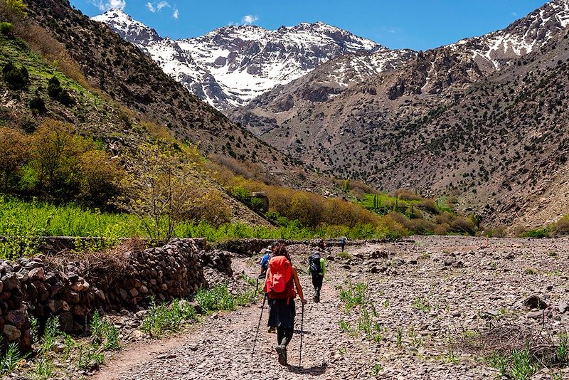 Randonneurs près d'Aroumd - Parc national du Toubkal - Maroc