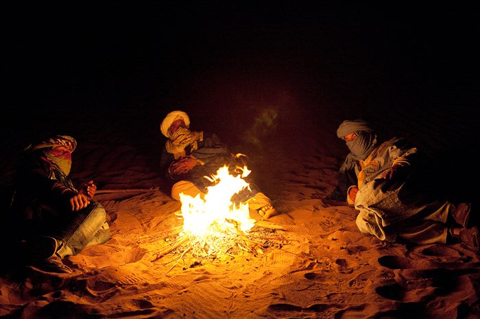 Feu de camps dans la Vallée du Drâa - Maroc
