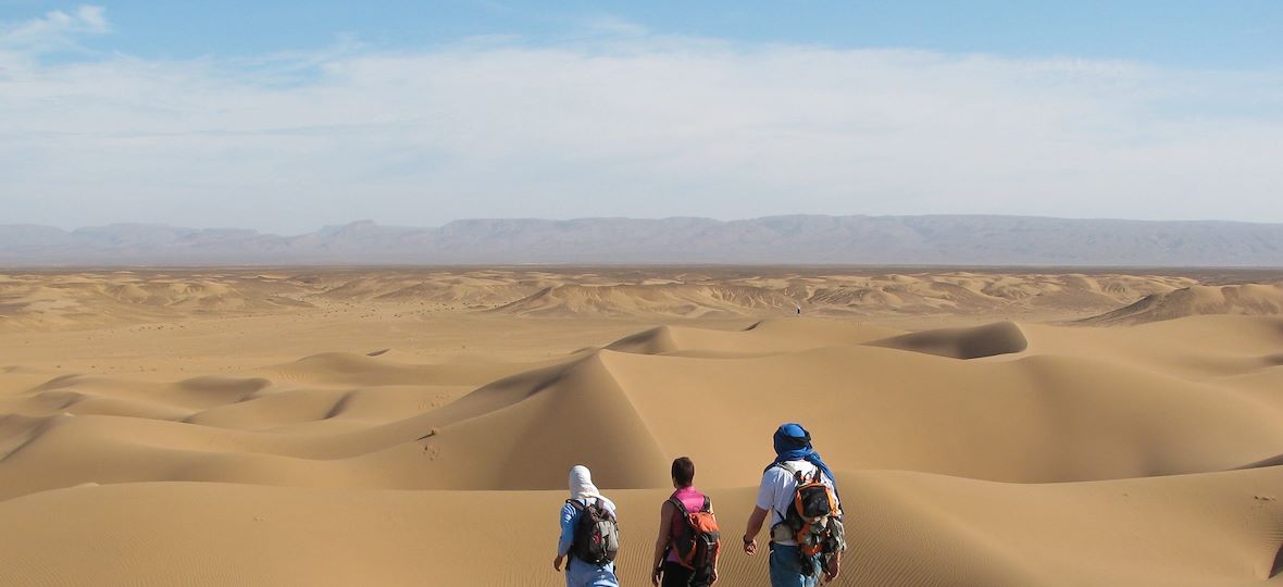 Voyage exclusif au Maroc dans la vallée du Drâa, de Ouarzazate au désert de dunes de Chegaga, en passant par le djebel Bani 