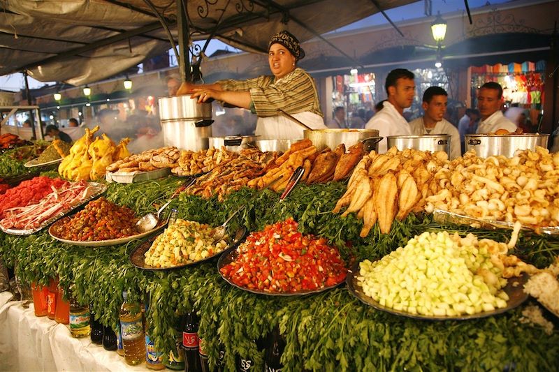 Restaurant sur la place Jemaa El Fna - Marrakech - Maroc