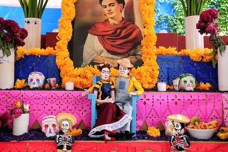 Sanctuaire en l'honneur de Frida Kahlo et Diego Rivera - Musée Frida Kahlo - Mexico - Mexique