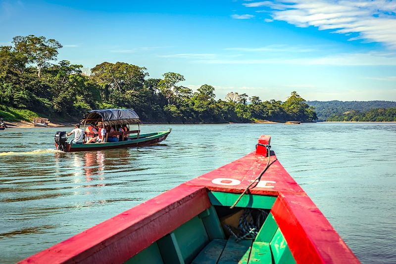 Bateau en direction de Yaxchilan - Río Usumacinta - Chiapas - Mexique 