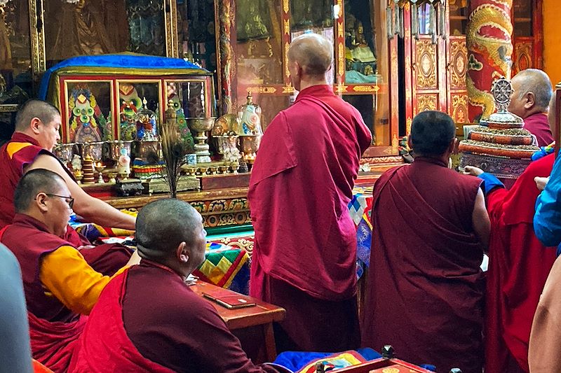 Moines à Oulan-Bator - Mongolie