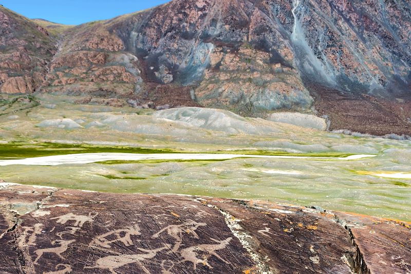 Pétroglyphes en Mongolie