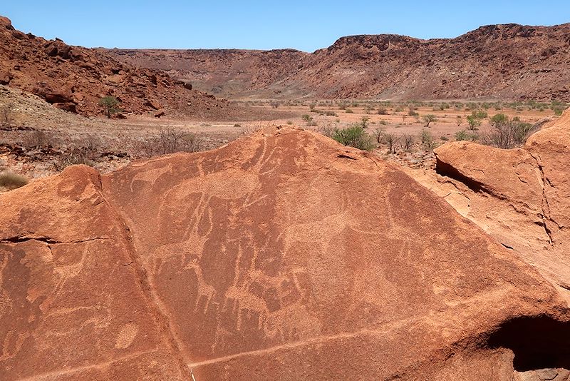 Gravure rupestre à Twyfelfontein - Namibie