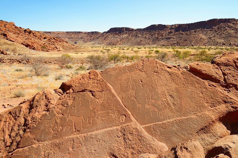 Pétroglyphes à Twyfelfontein - Région de Kunene - Namibie