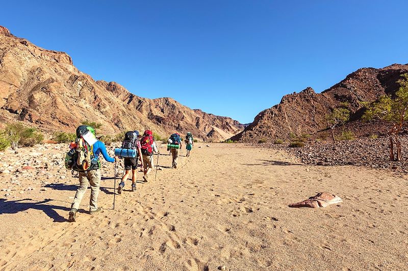 Randonneurs dans le Fish River Canyon - Namibie