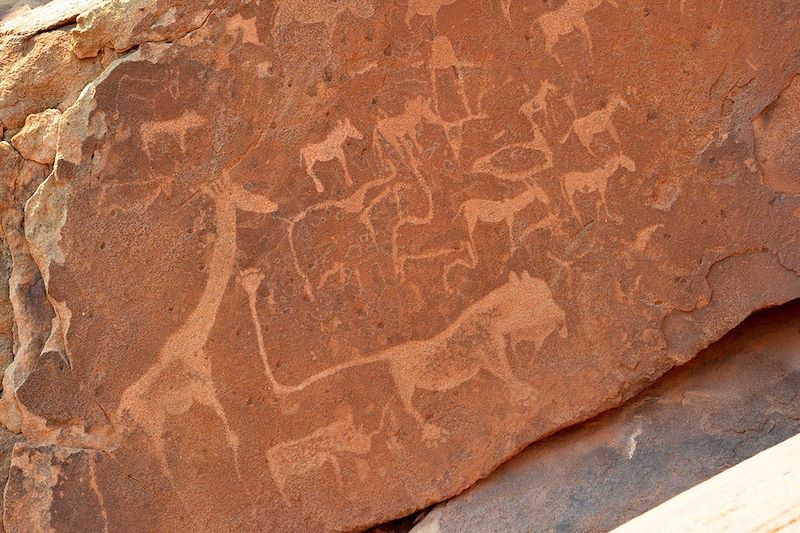 Gravure rupestre à Twyfelfontein - Namibie