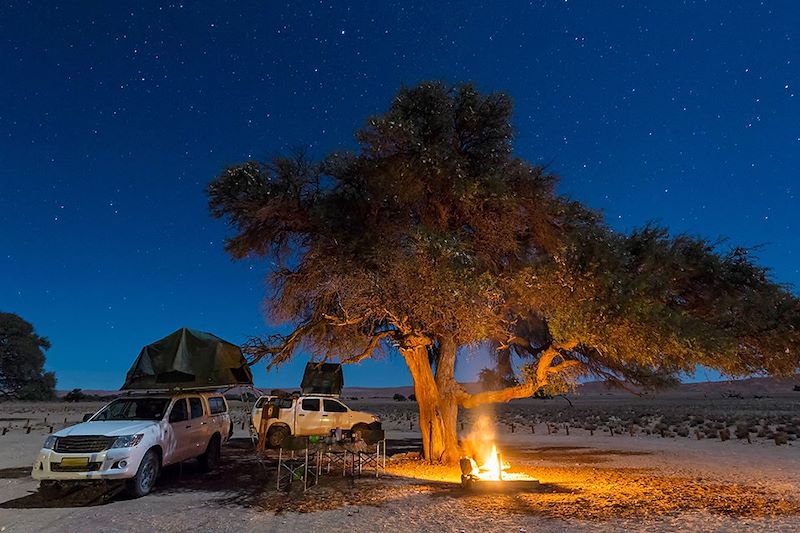 Nuit sous tente dans le désert - Namibie