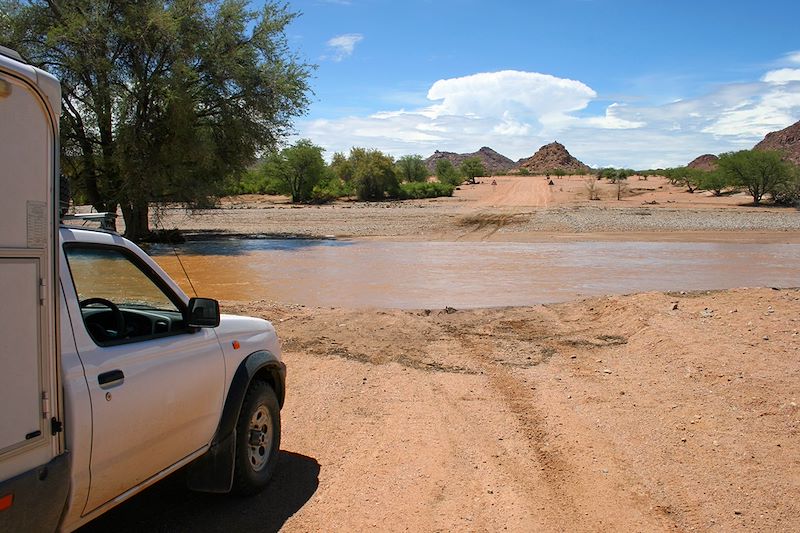 En camping car en Namibie