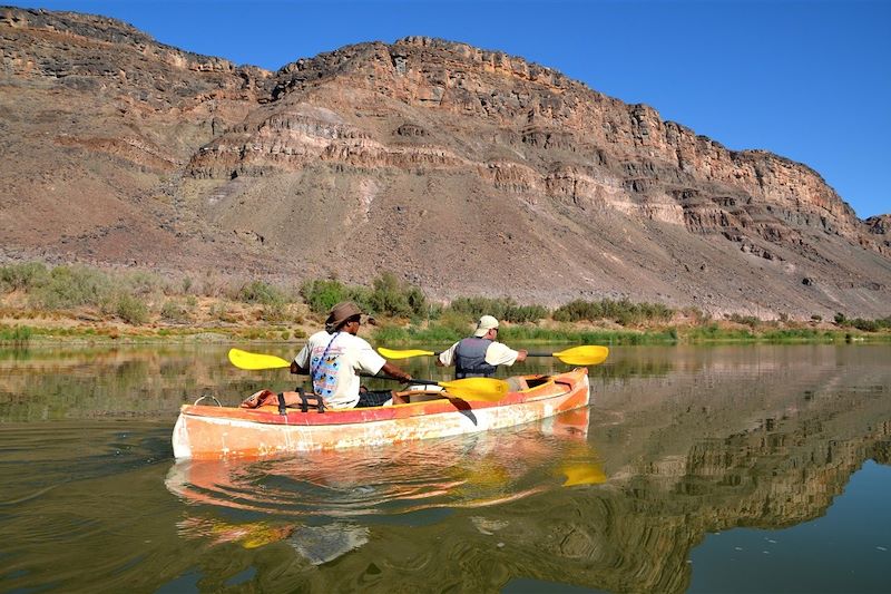 Canoé sur la rivière Orange - Namibie