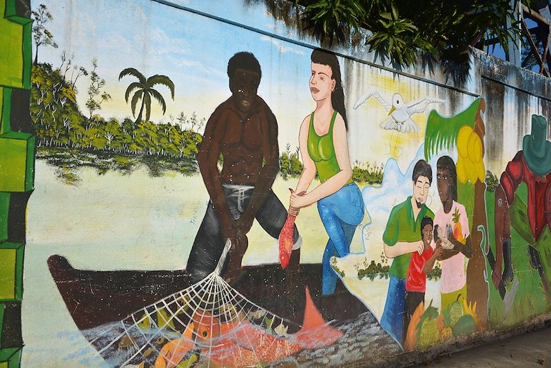 Fresque dans les rues de Bluefields - Nicaragua