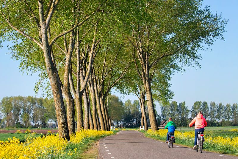 Cyclistes près de Leerdam - Hollande-Méridionale - Pays-Bas
