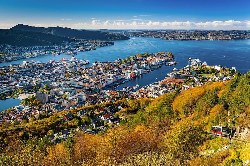 Funiculaire de Fløyen à Bergen - Norvège