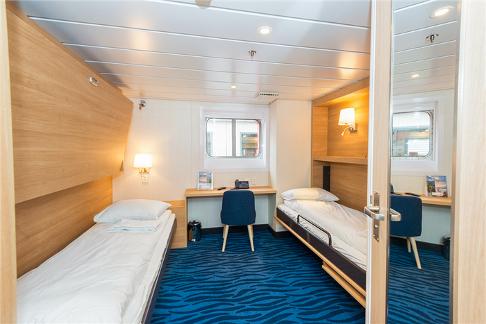 Une cabine du navire MS Spitsbergen