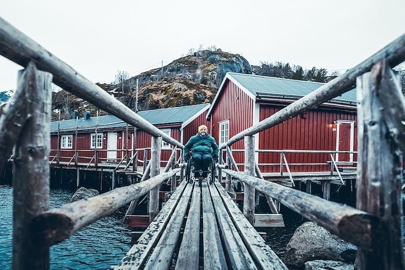Chemin accessible à Nusfjord - Comté de Nordland - Norvège