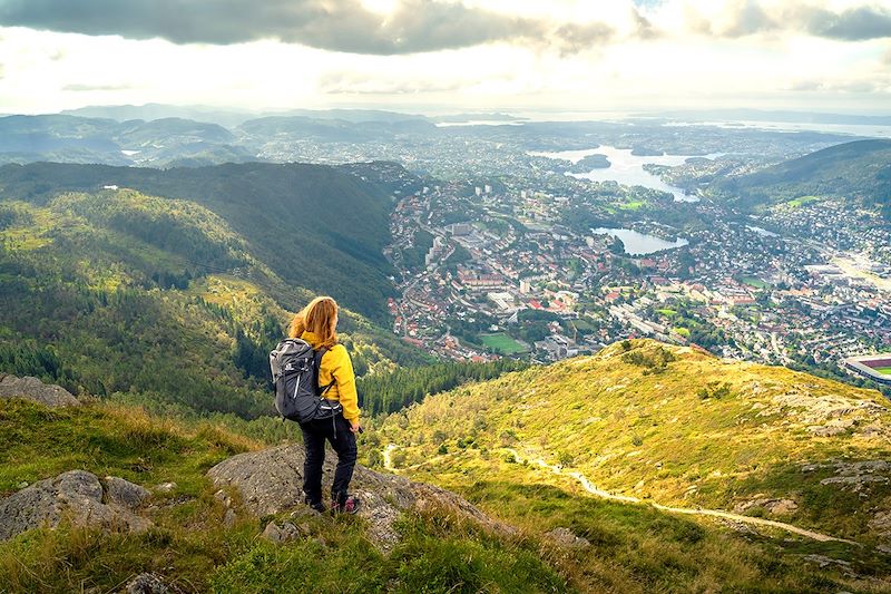 Vue sur Bergen depuis le Mont Ulriken- Norvège