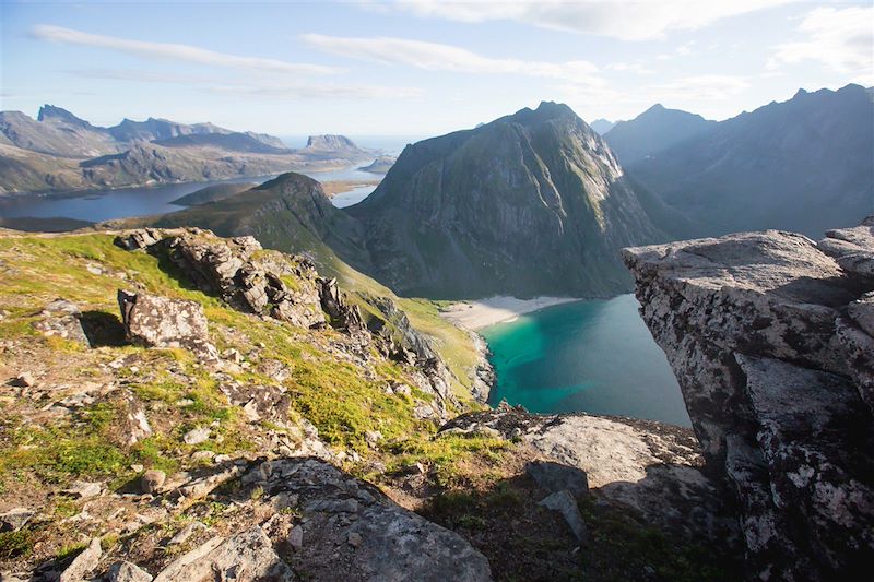 Vue depuis le sommet de Ryten - Fredvang - Flakstad - Norvège