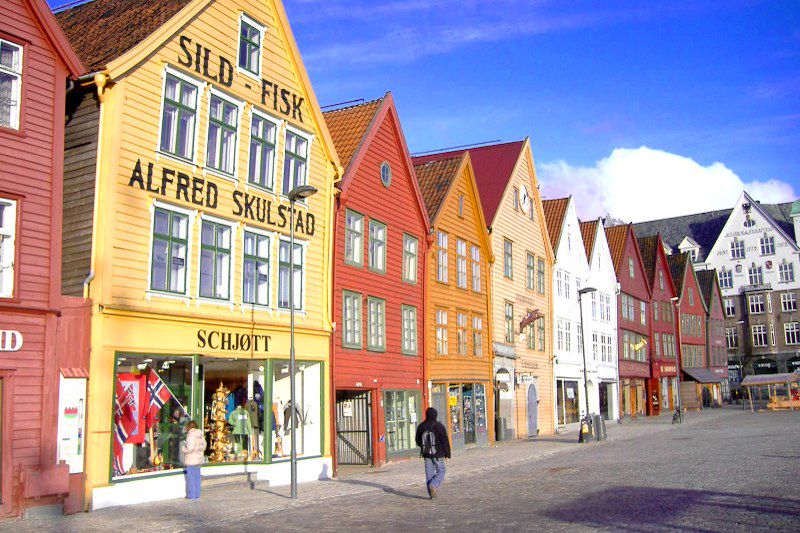 Quai Hanseatique - Quartier Bryggen - Bergen - Norvège