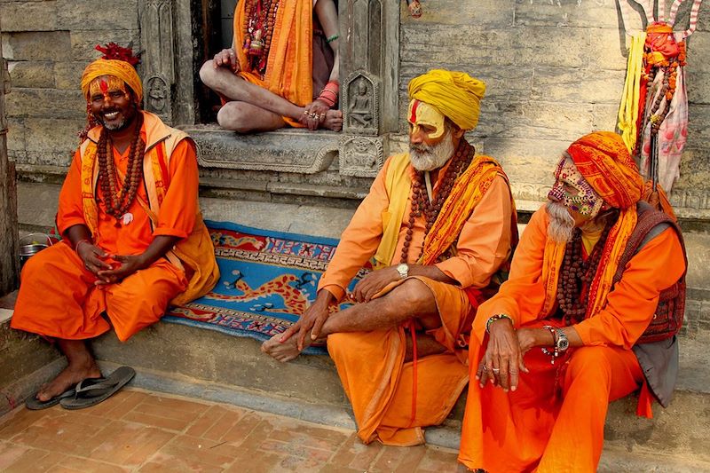 Sâdhus au temple de Pashupatinath - Katmandou