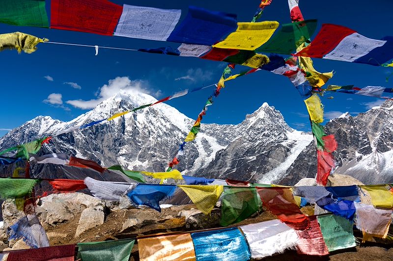Le Langtang Lirung vu depuis le sommet du Tserko Ri - Népal