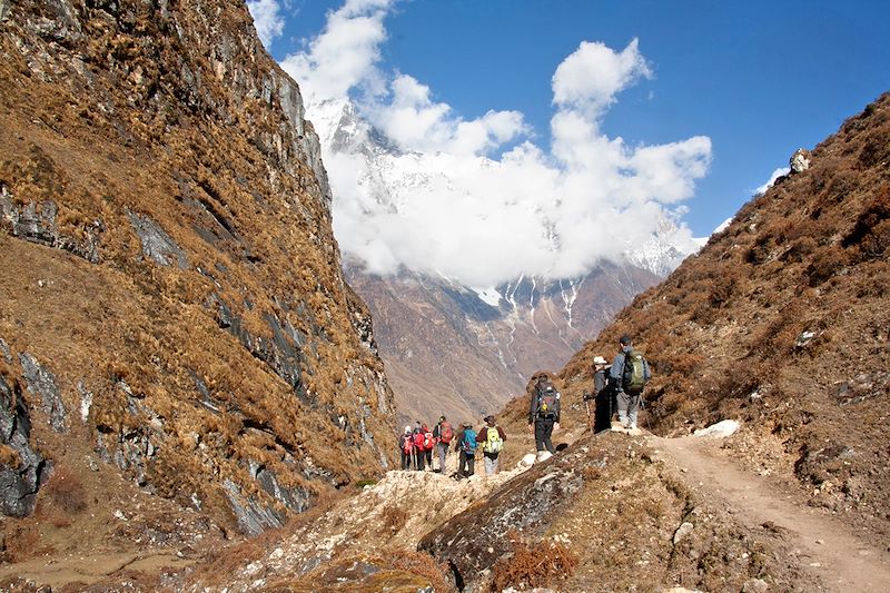 Vue sur le Manaslu depuis le glacier Pungen - Népal