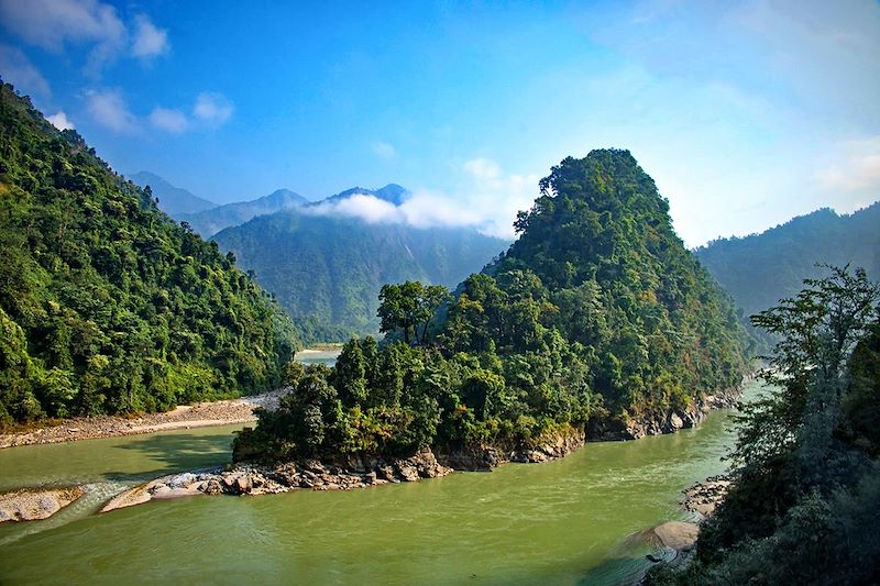 Paysage sur la route en Katmandou et Chitwan - Népal