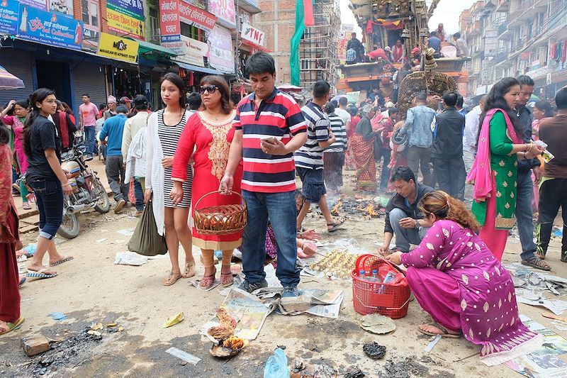 Cérémonie Aarti à Patan - district de Lalitpur - Népal