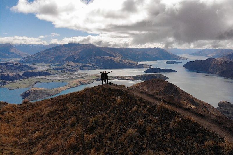 Randonneurs vers le lac Wanaka - Nouvelle-Zélande