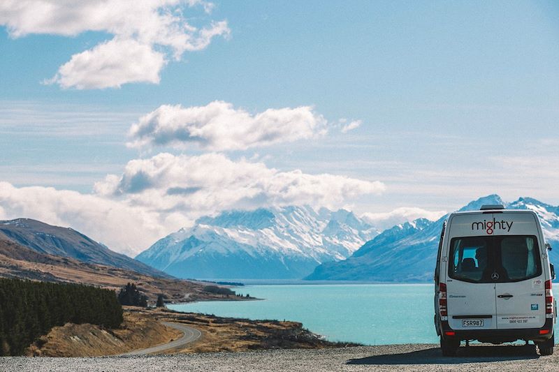 Van près du lac Pukaki - Île du Sud - Nouvelle-Zélande