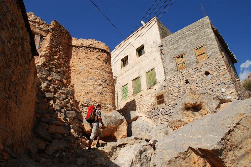 Randonnée dans la ville de Misfat al Abreyeen - Oman