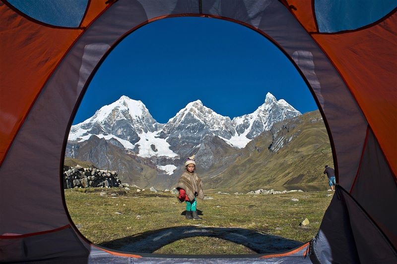 Campement au pied du Mont Yerupajá - Pérou