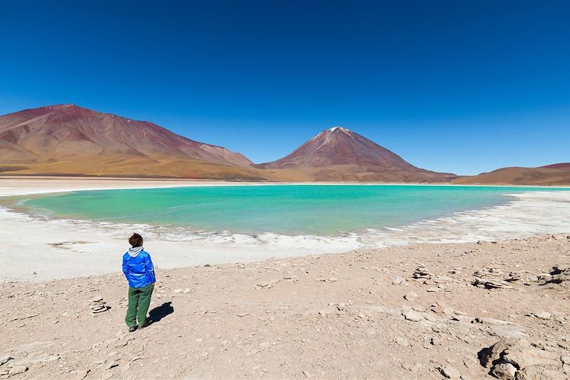 Le volcan Licancabur et la laguna Verde - Sud Lipez - Potosi - Bolivie