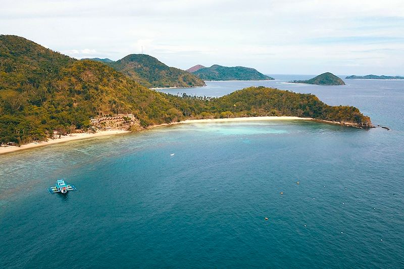 Vue aérienne de l'île de Linapacan - Province de Palawan - Philippines