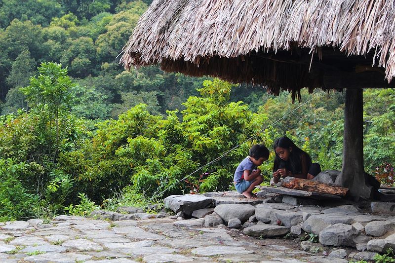 Scène de vie dans un village - Rizières de Banaue - Philippines