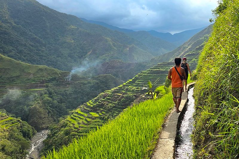 Randonnée dans les rizières en terrasse de Banaue - Province d'Ifugao - Philippines